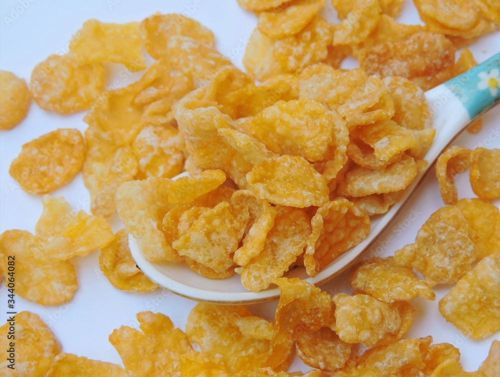 Corn flakes, or cornflakes, are a breakfast cereal made by toasting flakes of corn (maize). The cereal was created by John Harvey Kellogg in 1894 as a food. Corn flakes, or cornflakes, are a breakfast cereal made by toasting flakes of corn (maize). The cereal was created by John Harvey Kellogg in 1894 as a food.