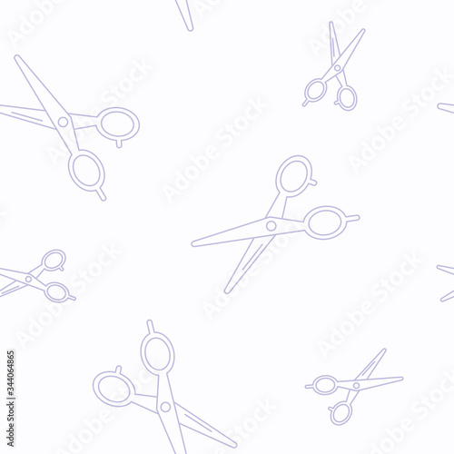 Wrapping paper - Seamless pattern of symbols hairdresser salon for vector graphic design