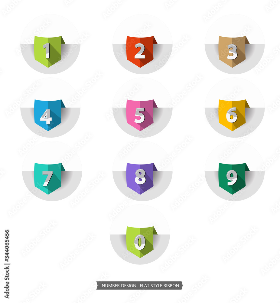 numbers ribbons collection,abstract number collection set with different color and white background numbers ribbons collection,abstract number collection set with different color and white background
