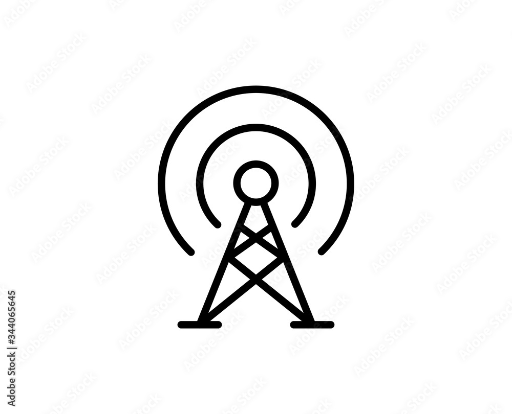 Antenna line icon Antenna line icon