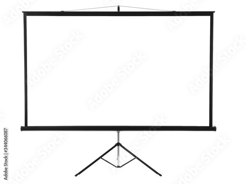 Modern projector screen on white background