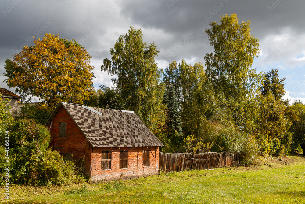 House on the border between Latvia and Estonia House on the border between Latvia and Estonia