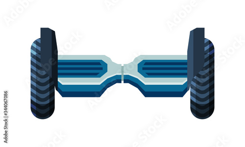 Gyroscooter Personal Eco Friendly Alternative Electric Transport Vector Illustration