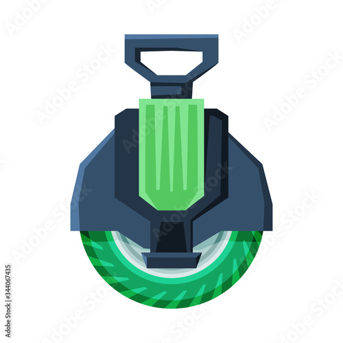 Monowheel Personal Eco Friendly Alternative Electric Transport Vector Illustration