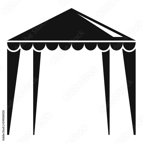 Outdoor house tent icon. Simple illustration of outdoor house tent vector icon for web design isolated on white background
