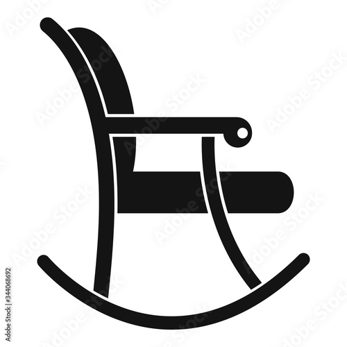 Rocking chair icon. Simple illustration of rocking chair vector icon for web design isolated on white background