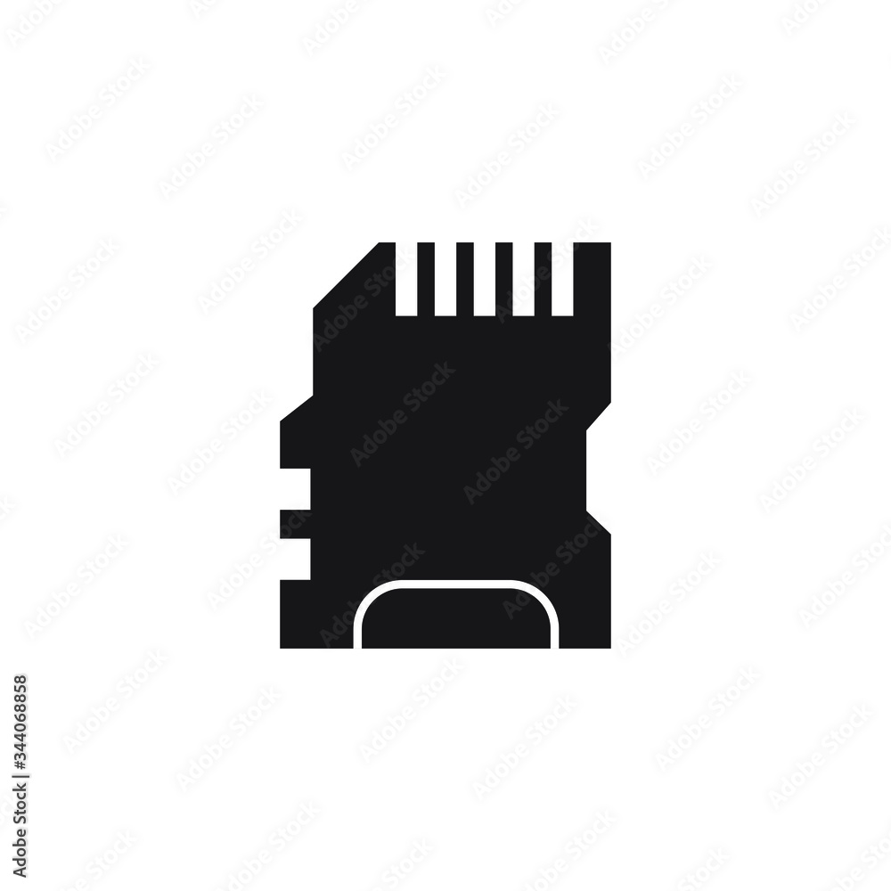 Memory chip icon design isolated on white background Memory chip icon design isolated on white background