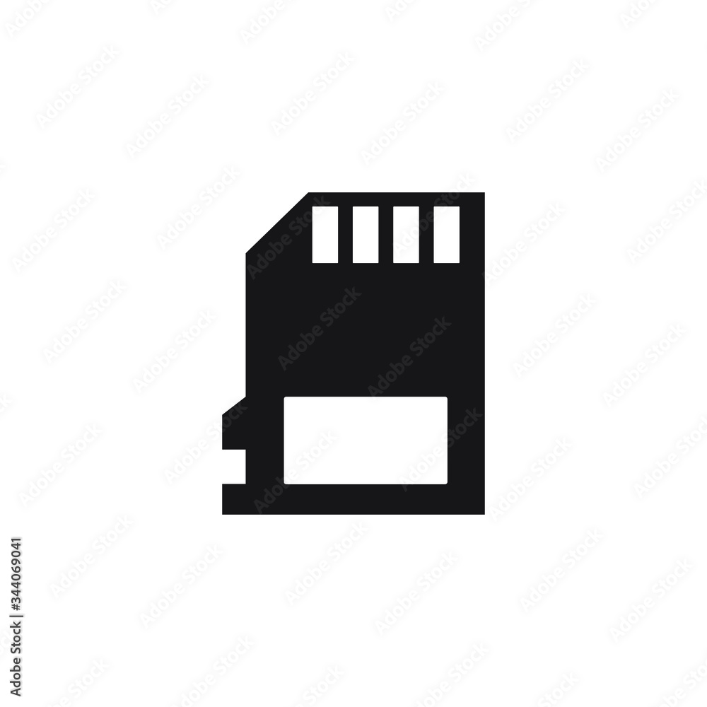 Memory chip icon design isolated on white background Memory chip icon design isolated on white background