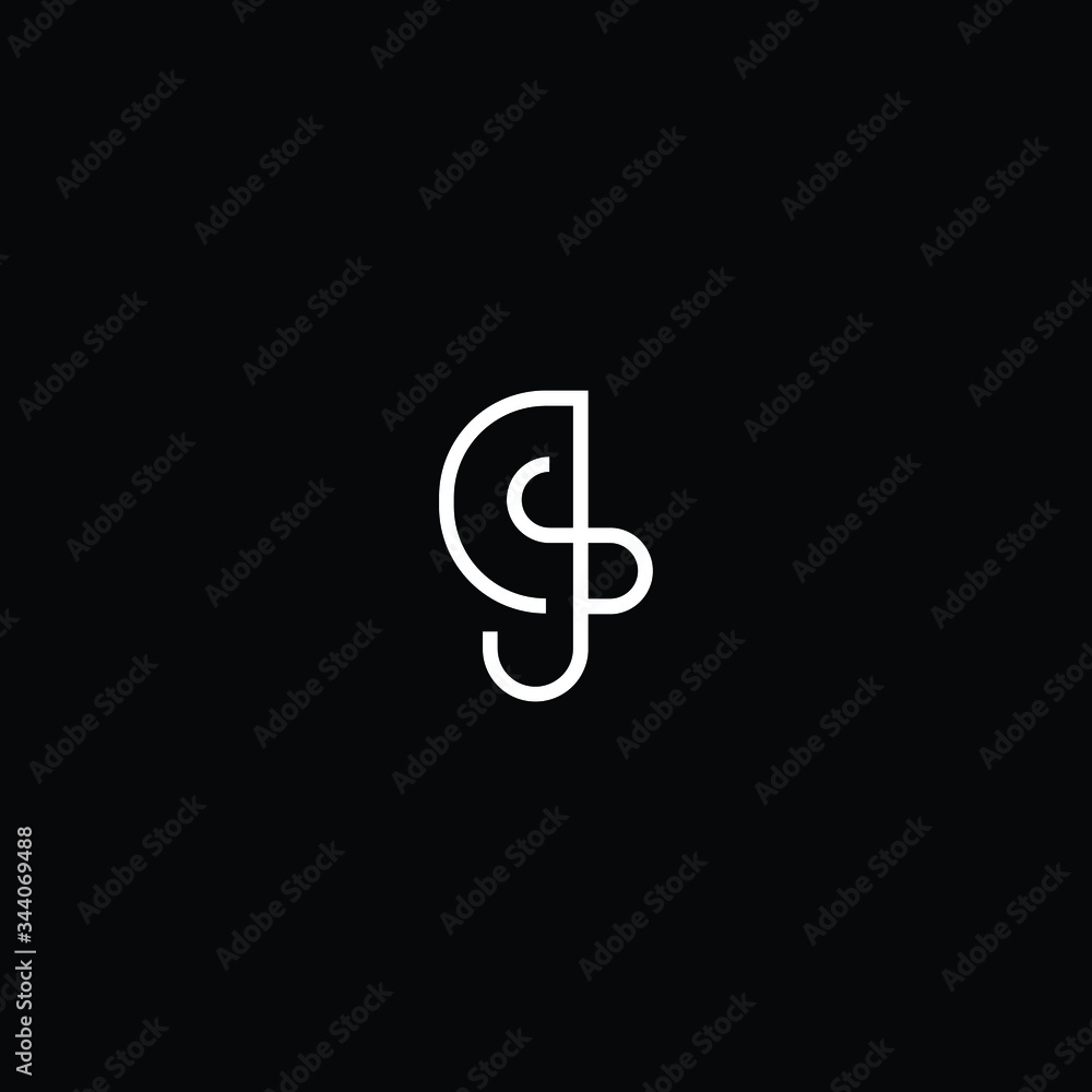 Minimal elegant monogram art logo. Outstanding professional trendy awesome artistic GS SG initial based Alphabet icon logo. Premium Business logo White color on black background Minimal elegant monogram art logo. Outstanding professional trendy awesome artistic GS SG initial based Alphabet icon logo. Premium Business logo White color on black background