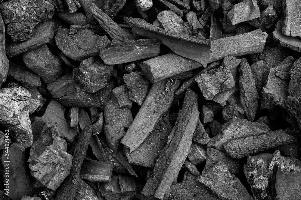 Black charcoal texture background. Black charcoal texture background.