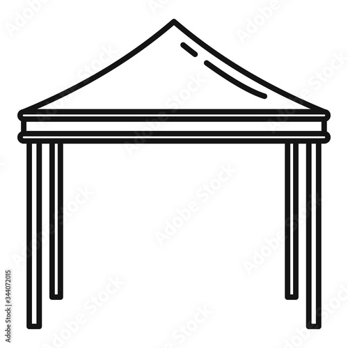 Event garden tent icon. Outline event garden tent vector icon for web design isolated on white background