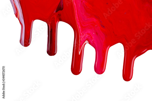 Red dripping paint