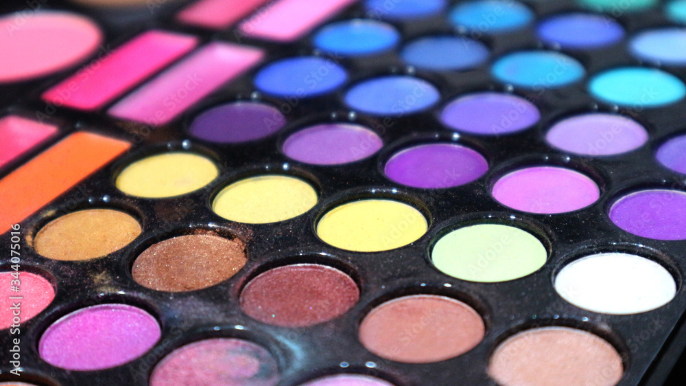 Close Up of Colorful Makeup Palette Close Up of Colorful Makeup Palette