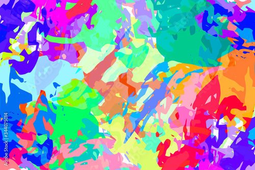 EPS 10 vector. Hand drawn background with multicolored brushstrokes.