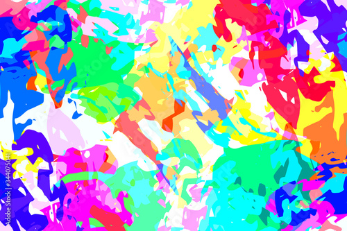 EPS 10 vector. Hand drawn background with multicolored brushstrokes.