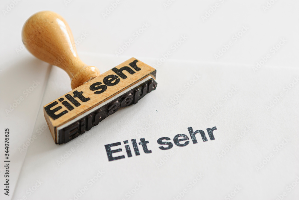 Stempel Eilt sehr StockFoto Adobe Stock