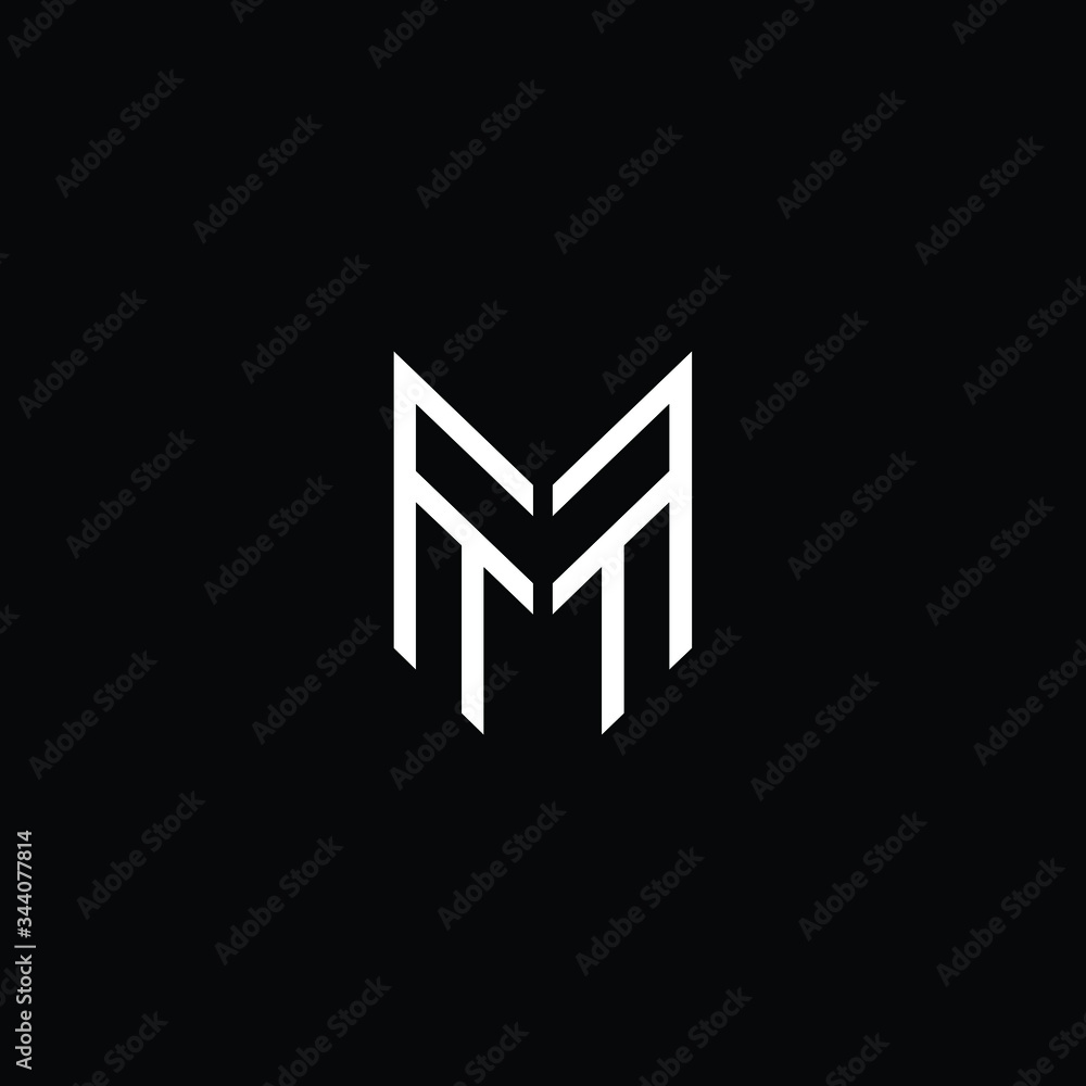 Professional Innovative Initial M logo and MM logo. Letter MF FM Minimal elegant Monogram. Premium Business Artistic Alphabet symbol and sign Professional Innovative Initial M logo and MM logo. Letter MF FM Minimal elegant Monogram. Premium Business Artistic Alphabet symbol and sign