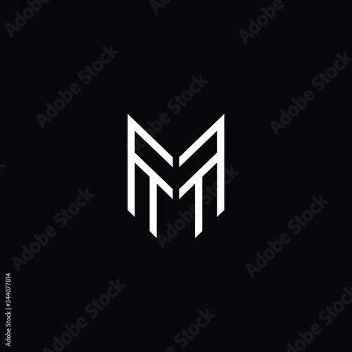 Professional Innovative Initial M logo and MM logo. Letter MF FM Minimal elegant Monogram. Premium Business Artistic Alphabet symbol and sign