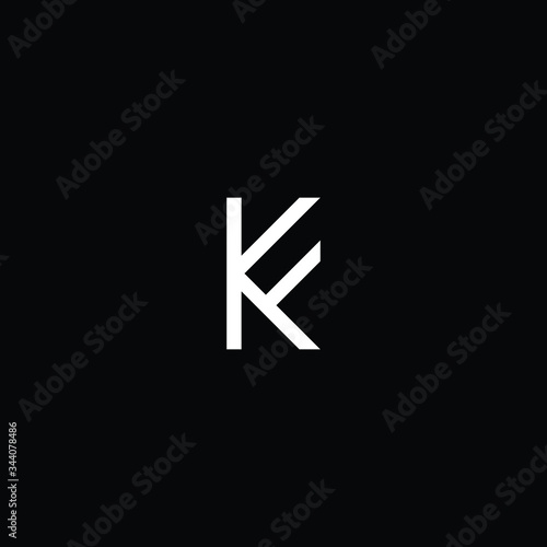 Professional Innovative Initial KF logo and FK logo. Letter FK KF Minimal elegant Monogram. Premium Business Artistic Alphabet symbol and sign