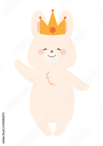 王冠をかぶったうさぎ