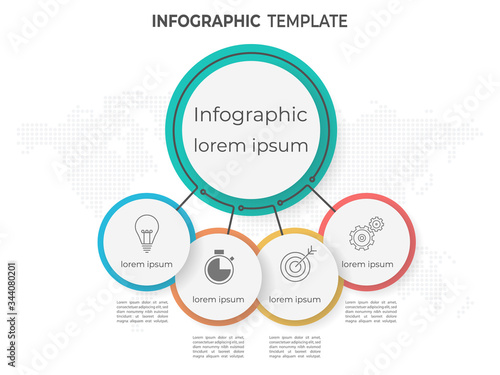 Infographic diagram template 4 options.