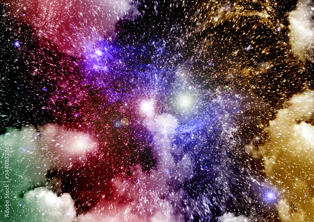 Fototapeta premium galaxy in a free space. 3D rendering