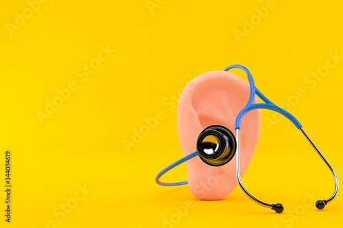 Ear with stethoscope