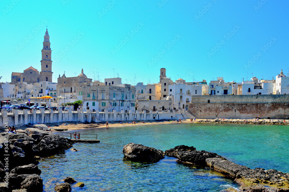 Panoramic view of the old town of Monopoli in Italy