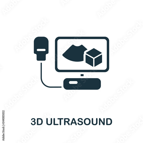 3D Ultrasound icon. Simple illustration from medical equipment collection. Creative 3D Ultrasound icon for web design, templates, infographics