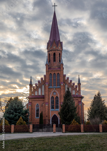 
Church western Belarus neogothic red brick