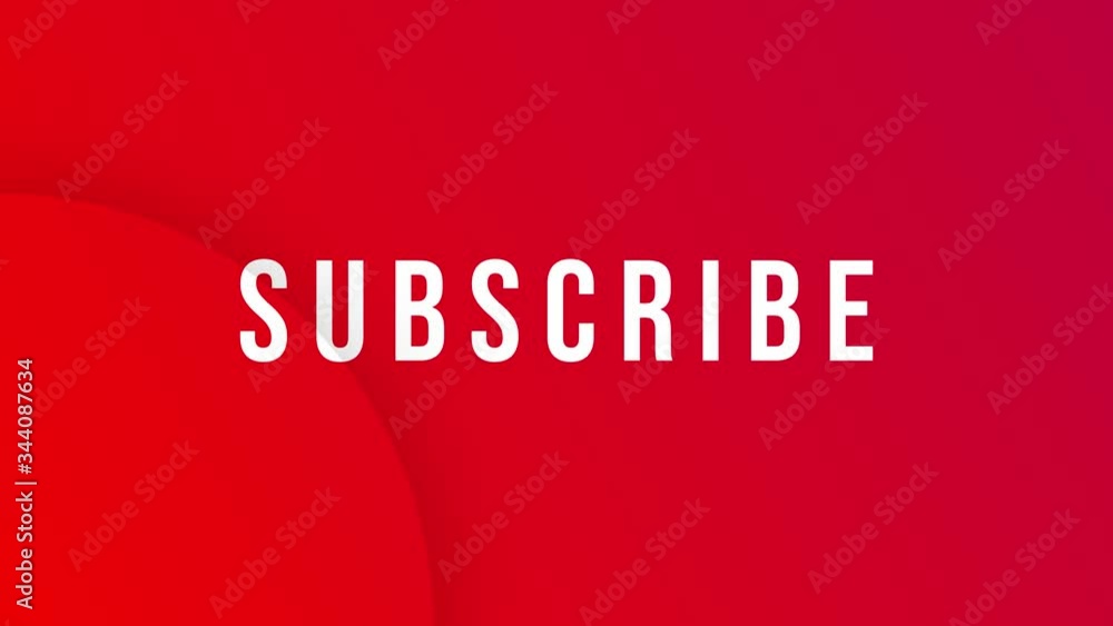 Youtube subscribe button animation text motion