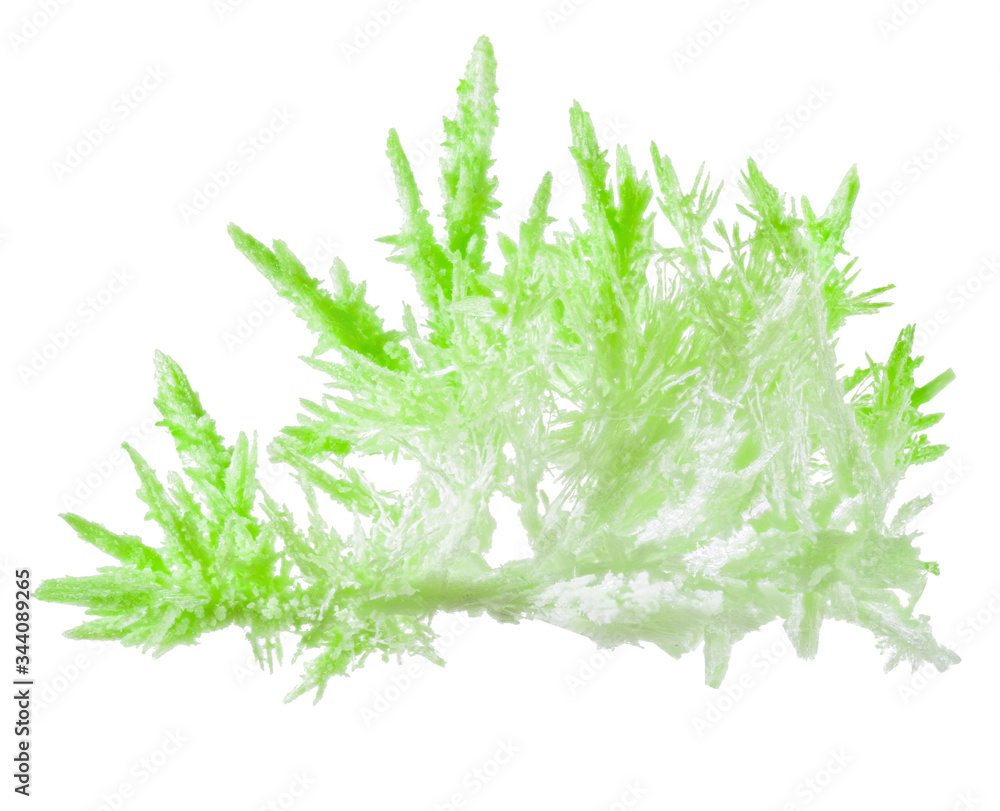 Fototapeta premium green light polycrystal isolated on white