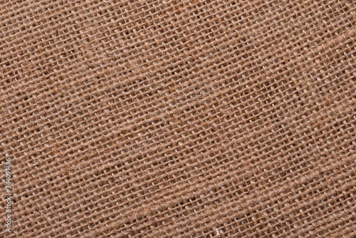 Brown sackcloth textile textured background