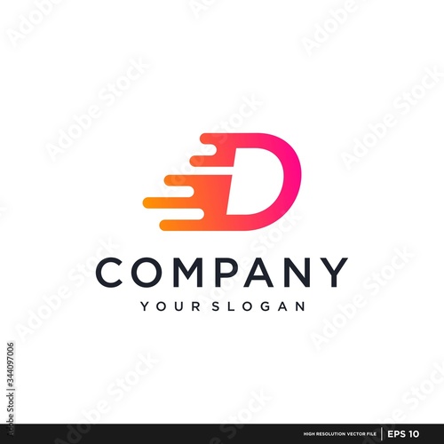 vector logo with a modern, unique, and clean rocket shape, technology, brand, company
