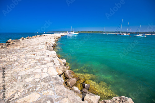 Town of Novigrad Istarski seafront breakwaer sailing destination view