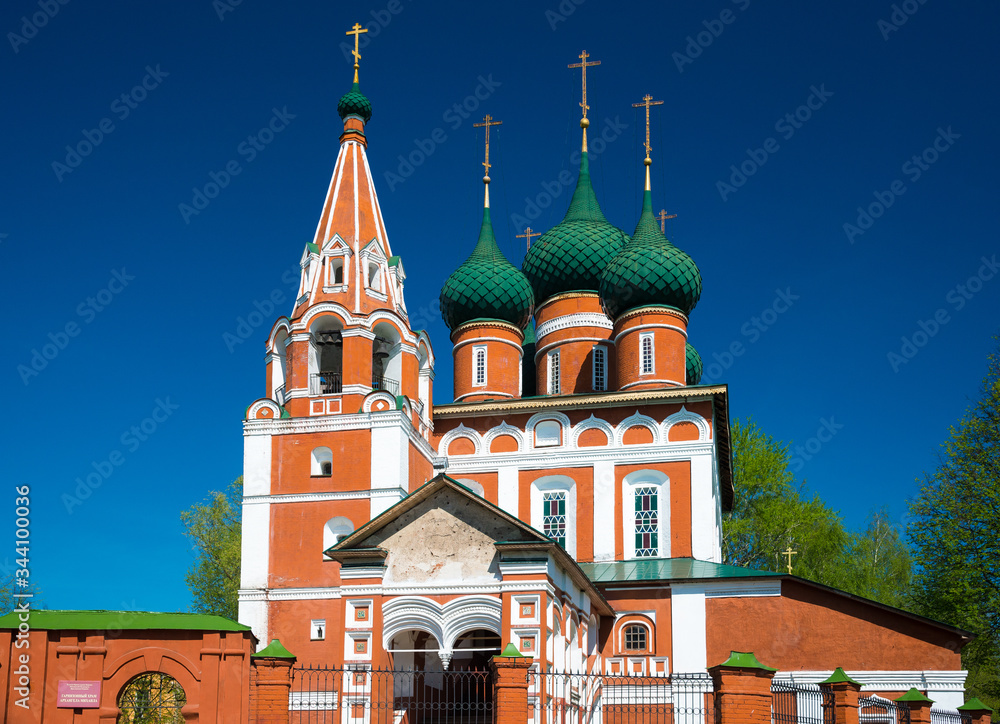 The church of Archangel Michael in Yaroslavl. Golden ring, Russia.