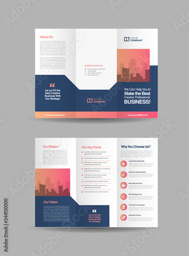 Business Tri-fold Brochure Design | Three Folded Flyer | Handout Design | Folded brochure Design