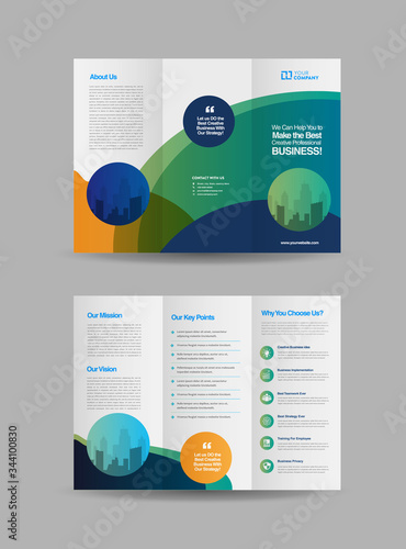 Business Tri-fold Brochure Design | Three Folded Flyer | Handout Design | Folded brochure Design
