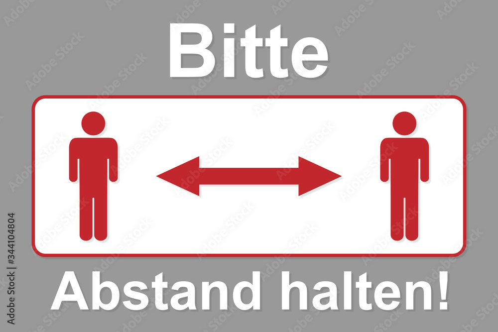 Bitte Abstand halten! Bitte Abstand halten!