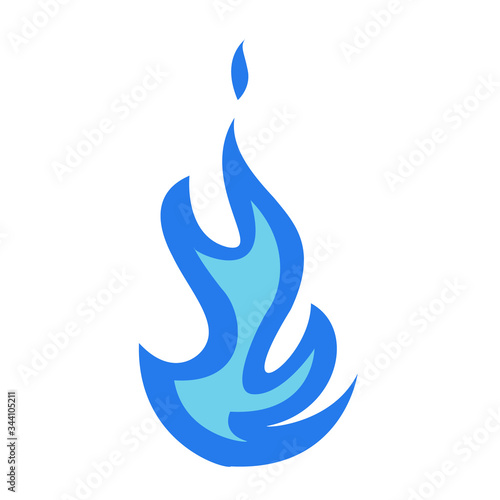 Gas fire symbol flat design vector illustration