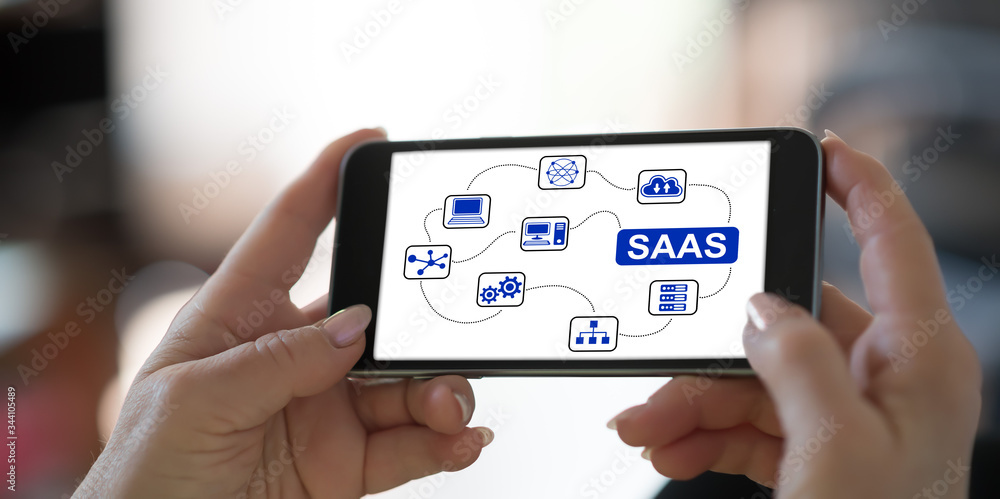 Saas concept on a smartphone Saas concept on a smartphone