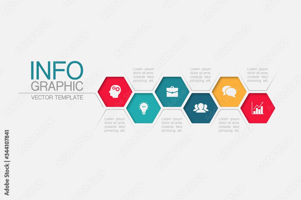 Vector iInfographic template for business, presentations, web design, 6 options. Vector iInfographic template for business, presentations, web design, 6 options.