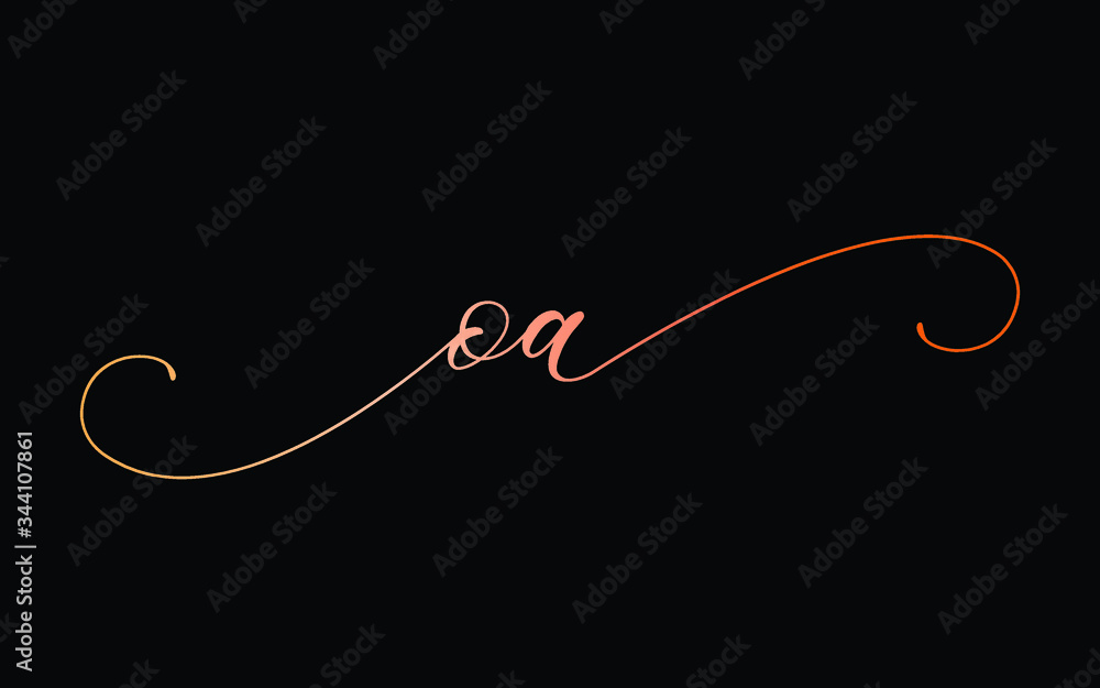 oa or o, a Lowercase Cursive Letter Initial Logo Design, Vector Template oa or o, a Lowercase Cursive Letter Initial Logo Design, Vector Template