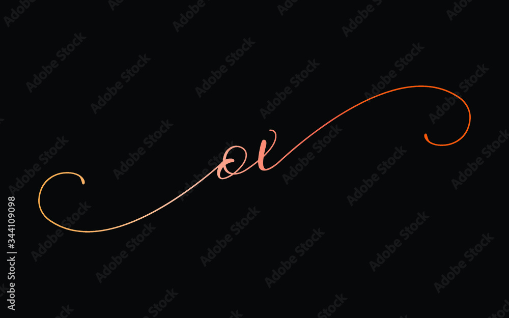 ox or o, x Lowercase Cursive Letter Initial Logo Design, Vector Template ox or o, x Lowercase Cursive Letter Initial Logo Design, Vector Template
