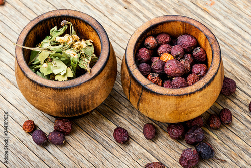 Foto Haw in herbal medicine.