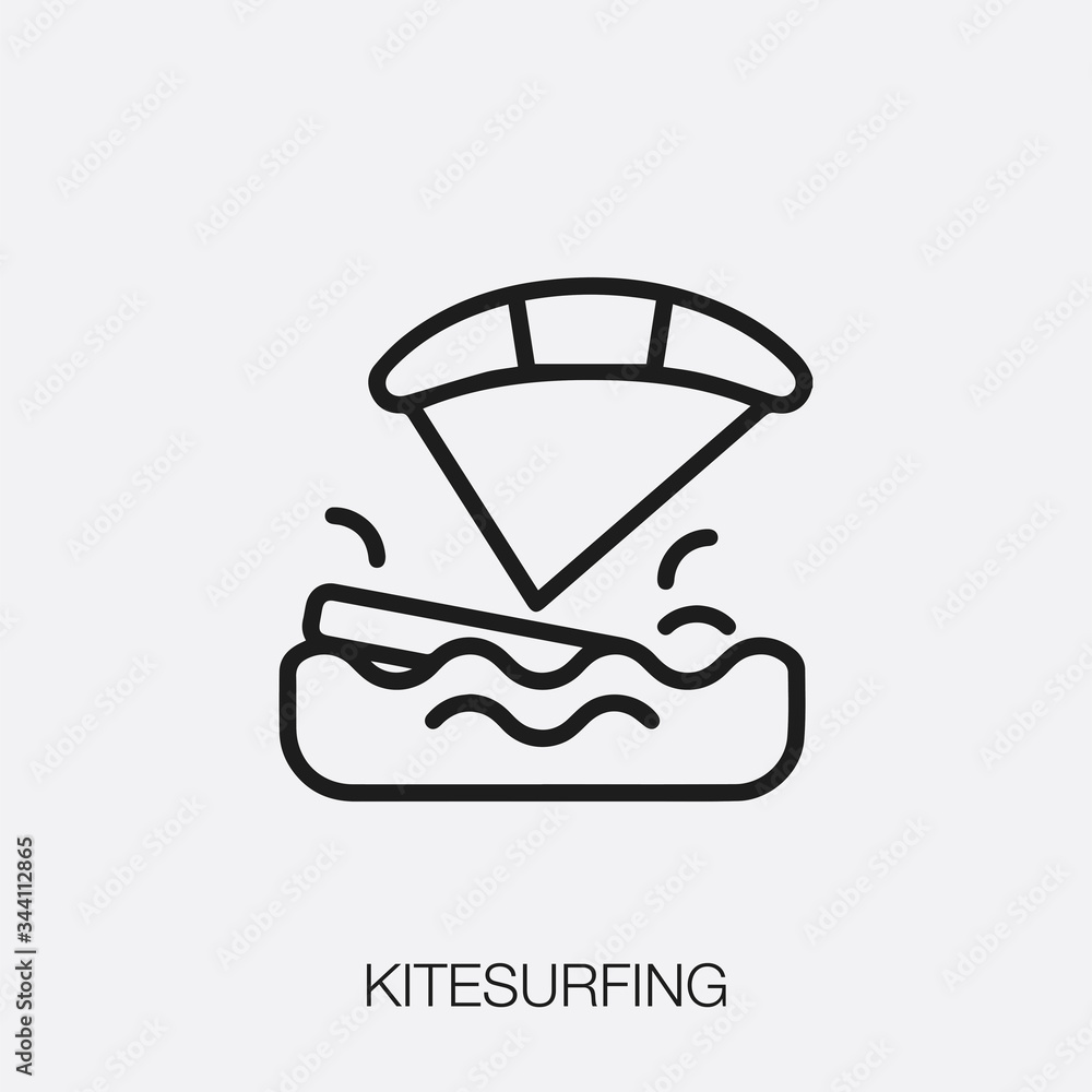 kite surfing icon vector sign symbol kite surfing icon vector sign symbol