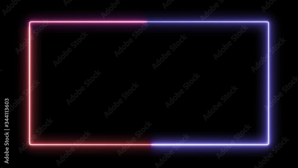 Looping Glowing Energy Neon Frame Looping Glowing Energy Neon Frame
