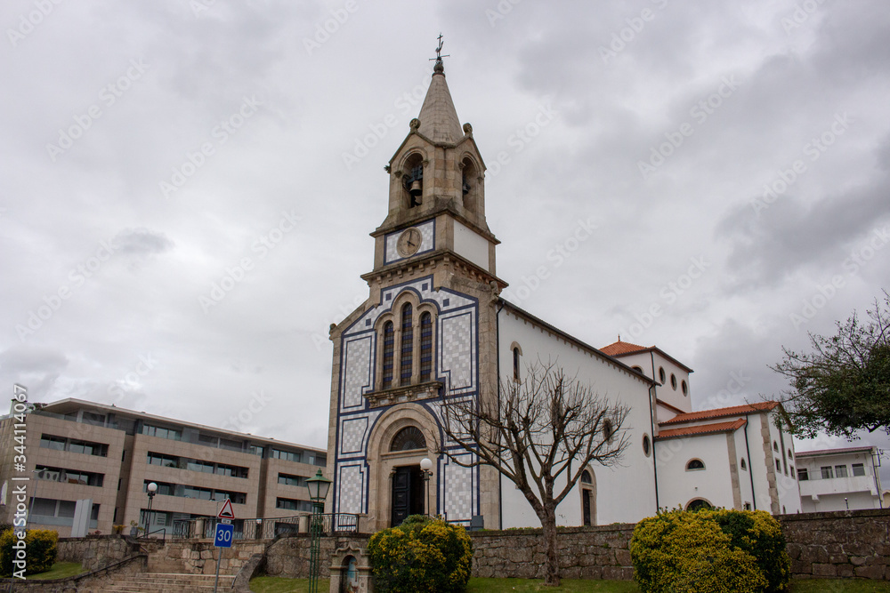 Fototapeta premium The New Church of Sao Paio (Igreja Nova de São Paio) in Vila Verde, district of Braga in Portugal.