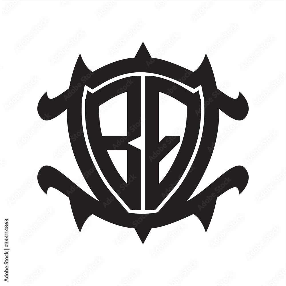 BQ Logo monogram isolated with frame shield shape design template BQ Logo monogram isolated with frame shield shape design template