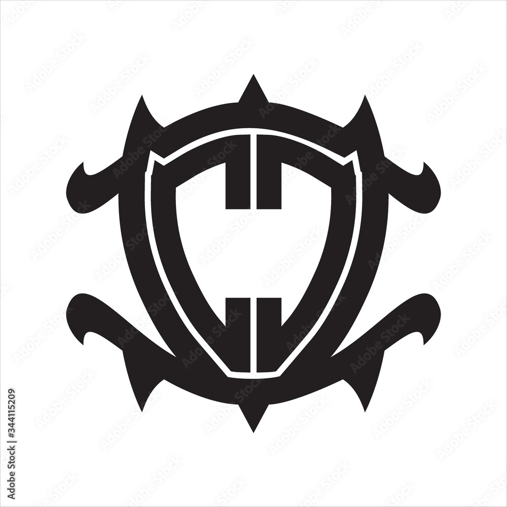 CC Logo monogram isolated with frame shield shape design template CC Logo monogram isolated with frame shield shape design template